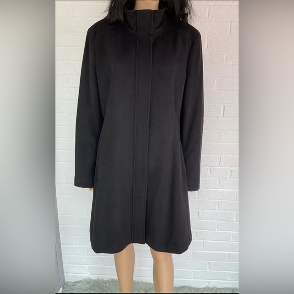 Calvin Klein Women’s Wool Blend Black Winter Dress Coat Size XL Extra Large - Picture 1 of 13